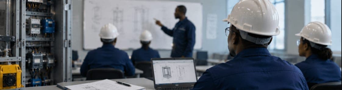 Session de formation technique à l'Académie Ascenseur.ci